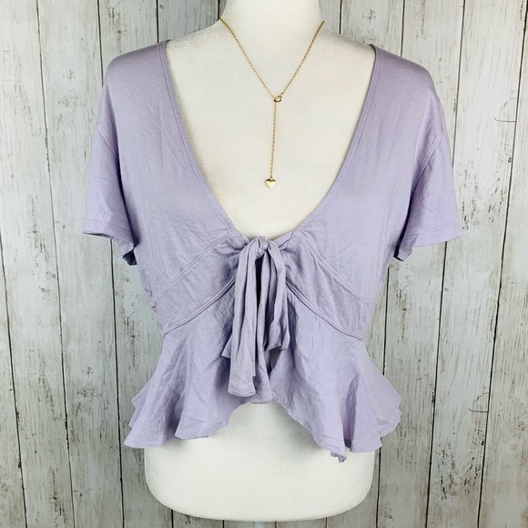 FREE PEOPLE We The Free Knot Me Tie-Front Crop Top - Picture 3 of 6